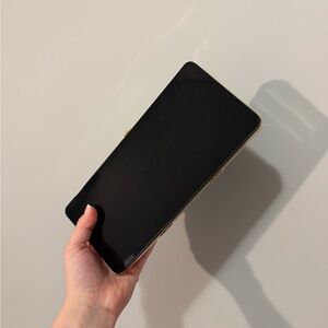 Black Tablet with Gold Trim